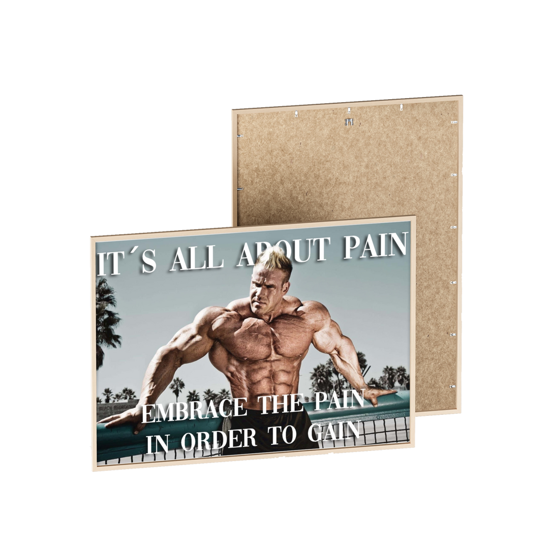 Embrace Pain frame poster